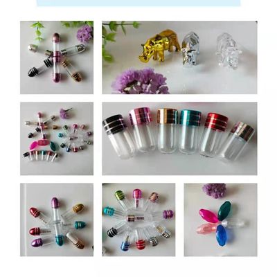 Bouteilles de pilule en plastique vides de GV 13mm une forme de balle de capsule