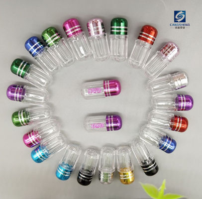 La pilule en plastique vide octogonale capsule 2g avec les chapeaux en aluminium