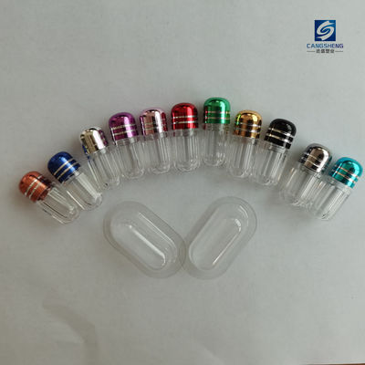 La pilule en plastique vide octogonale capsule 2g avec les chapeaux en aluminium