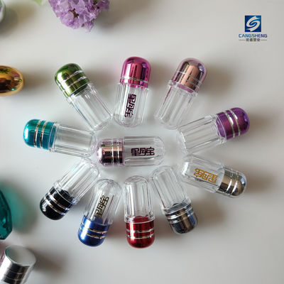 La capsule simple hexagonale met la bouteille en bouteille de pilules du rhinocéros 2g de 12mm