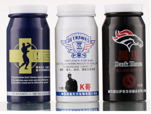 bouteilles 100g de empaquetage pharmaceutiques en aluminium avec des chapeaux de PE