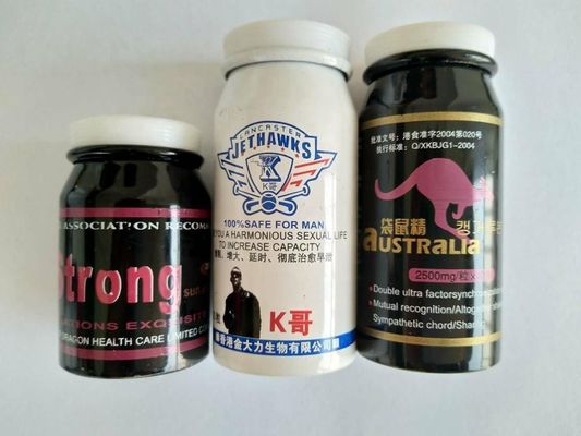 bouteilles 100g de empaquetage pharmaceutiques en aluminium avec des chapeaux de PE