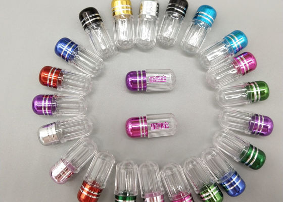 la pilule en plastique vide de 12mm picoseconde capsule les bouteilles de empaquetage de capsule simple de pilule