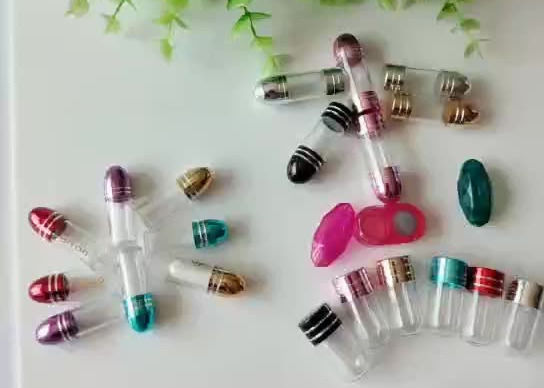 Bouteilles en plastique de capsule de pilule simple