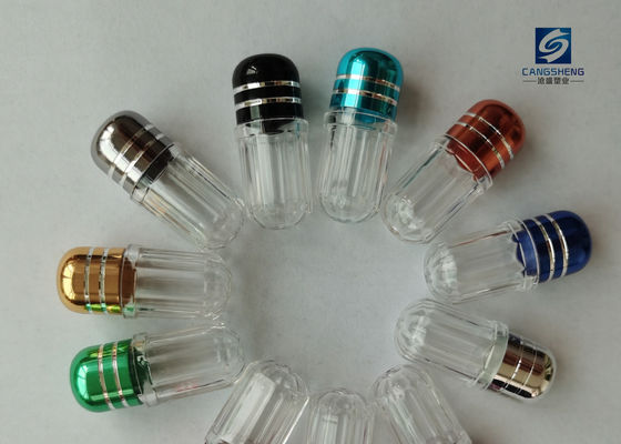 Bouteilles en plastique de capsule de pilule simple