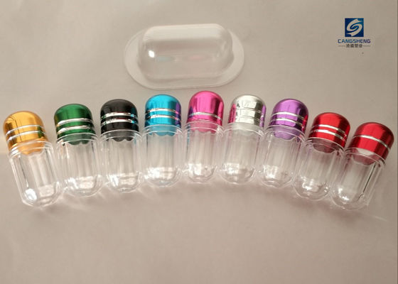 Capsules bleues octogonales en plastique vides de rhinocéros de bouteilles de pilule de GV 2g