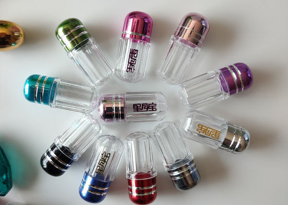 Capsules bleues octogonales en plastique vides de rhinocéros de bouteilles de pilule de GV 2g