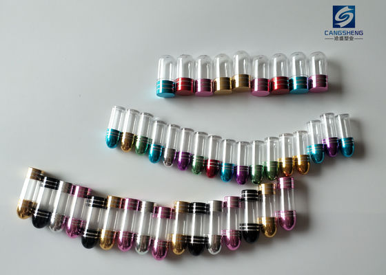 Capsules bleues octogonales en plastique vides de rhinocéros de bouteilles de pilule de GV 2g
