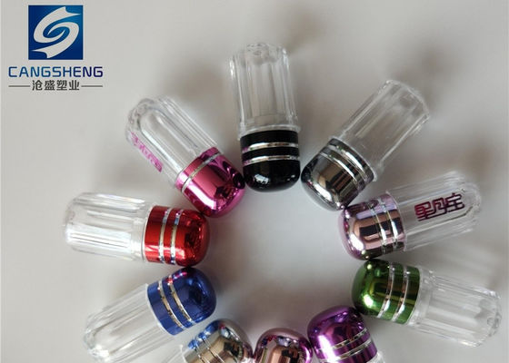 La capsule vide cylindrique rouge met 13mm en bouteille en plastique