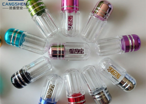La capsule vide cylindrique rouge met 13mm en bouteille en plastique