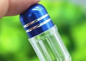 bouteille en plastique de 3g 13mm avec la capsule vide Shell de boursouflure claire de chapeau en métal
