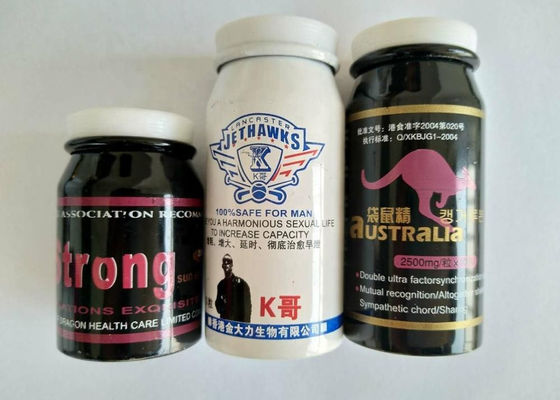 pot de empaquetage pharmaceutique de pilule de rond des bouteilles 20ml de 48mm