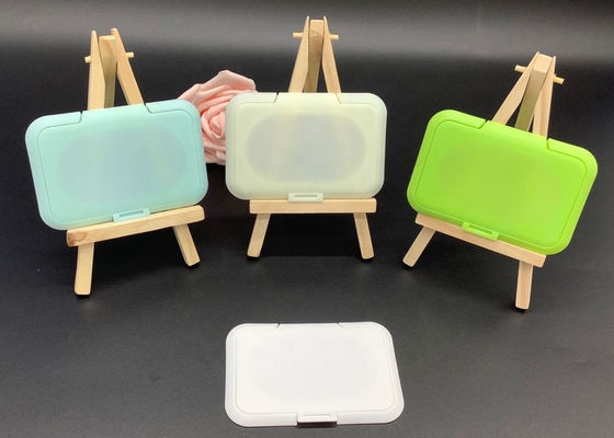 Le bébé ISO9001 essuie le couvercle humide en plastique de chiffons du vert 100mm de couvercle